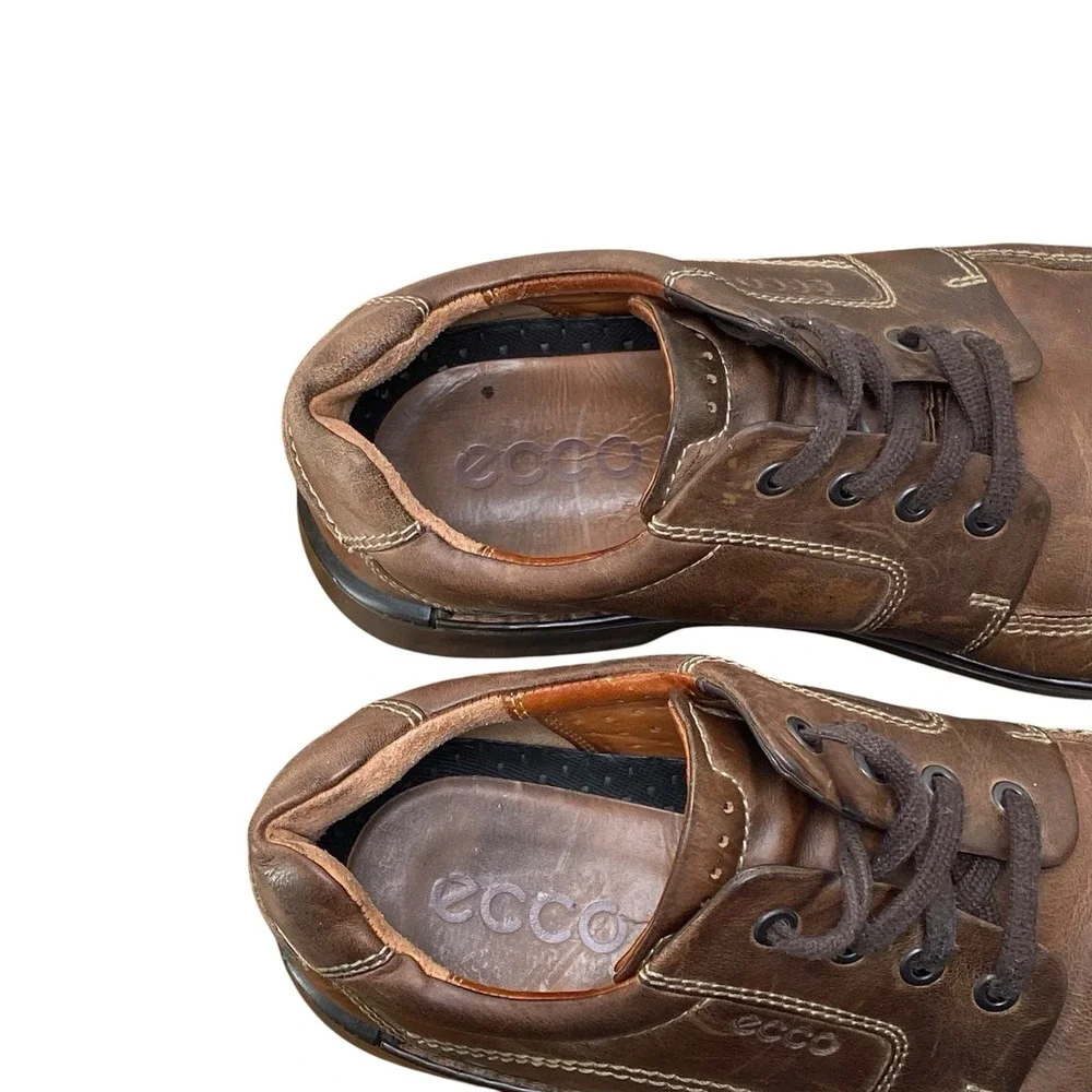 Ecco‎ Fusion Seawalker Brown Leather Oxford Shoes Men's Size EU 44 US 10-10.5